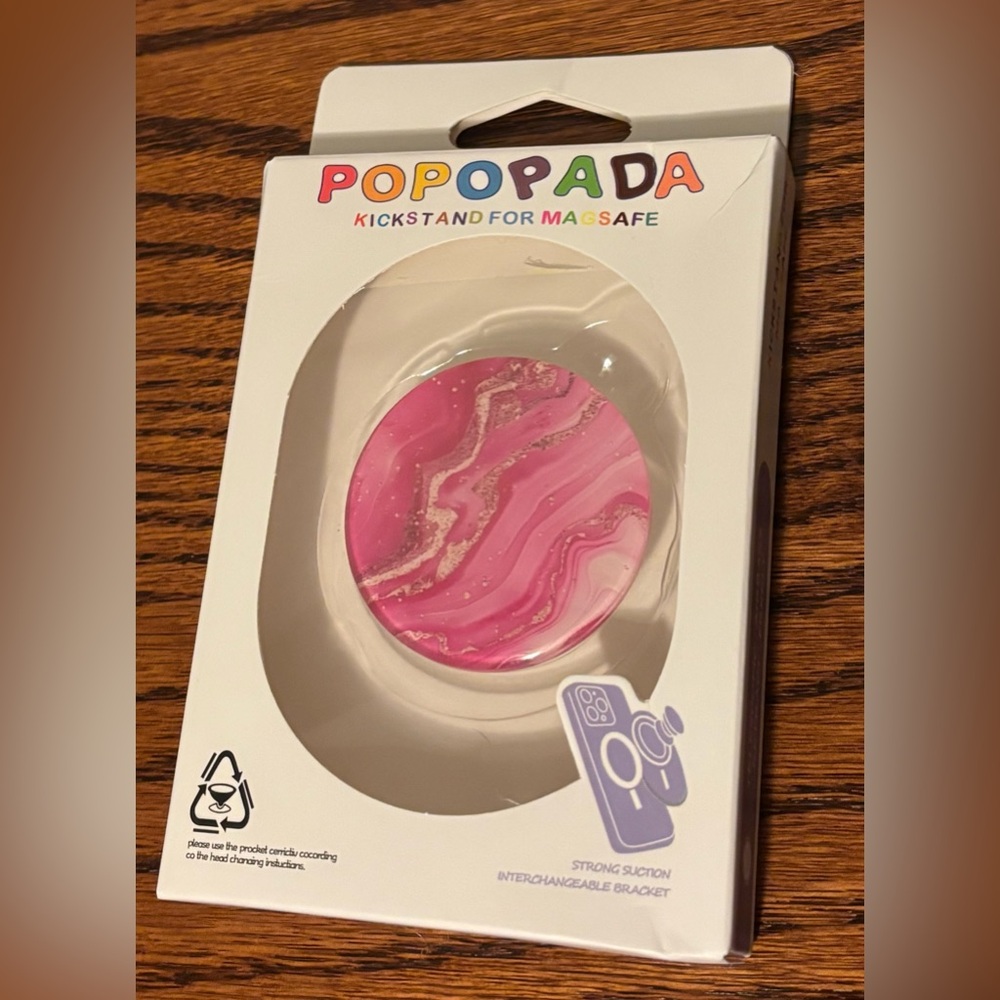 Pink Marble Phone Stand